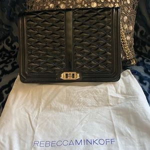 Rebecca Minkoff jumbo love crossbody BLACK